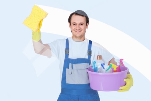 Carpet cleaning team prepared with safety measures in Barnes