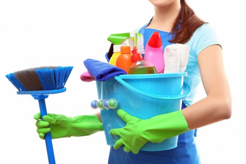 Local cleaners preparing a Barnes property for new occupants with careful attention