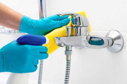 Cleaning of shared workplace kitchen and touchpoints in Barnes