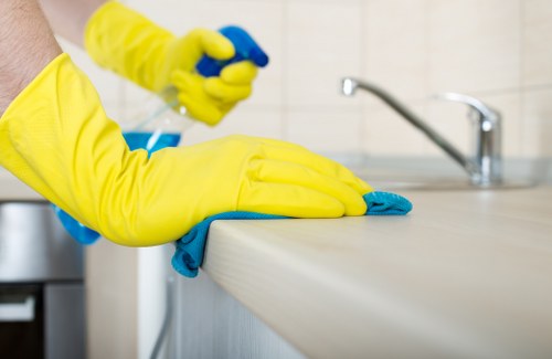 Move-in cleaning for a Barnes flat with attention to bathrooms and access areas