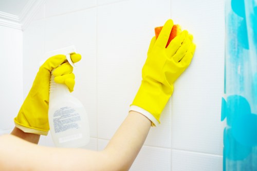 Facade cleaning service for a commercial property in Barnes with a refreshed exterior
