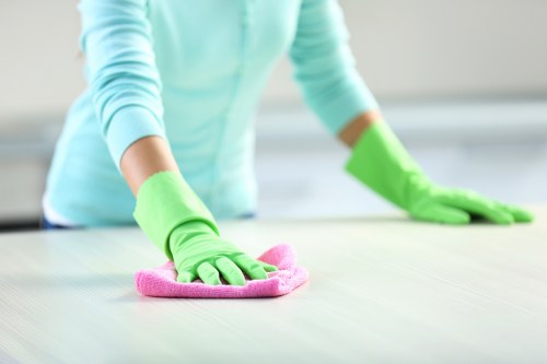 Local cleaner working in a Barnes property with attention to access and layout