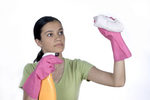 Cleaner refreshing a living room carpet in Barnes with steam cleaning equipment